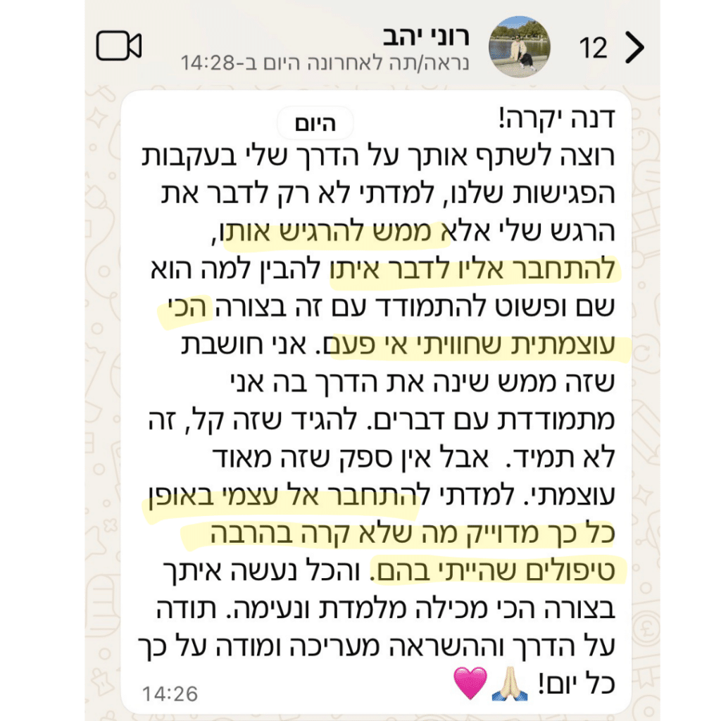 Inside out רוני יהב חוות דעת לליווי